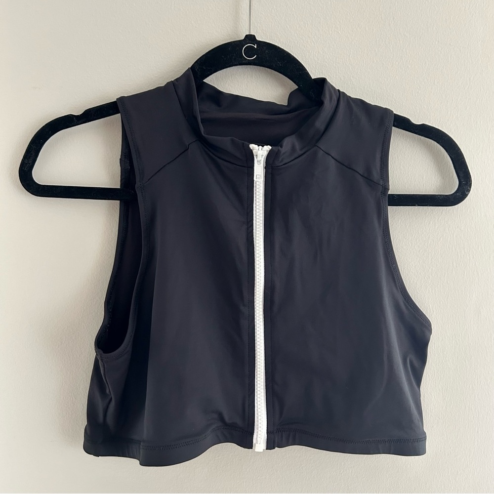 Skims Swim ZIP-UP MOCK NECK TOP